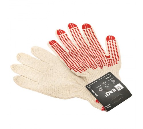 Перчатки рабочие ТОЧКА с ПВХ-покрытием (10 класс, 9 разм) EKF Master  pe10ct-9-mas  EKF