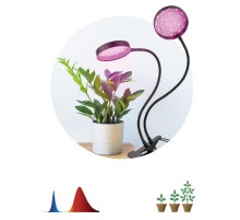 Светильник для растений на прищепке FITO-20W-АLED-R красно-синего спектра 20 Вт черный  Б0053290  ЭРА