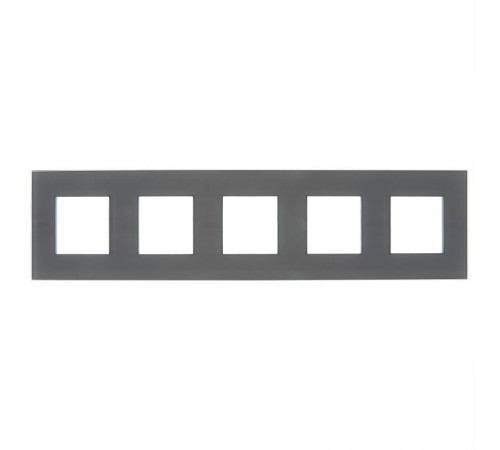 SKANDY Рамка 5-местная SK-F25G стекло графит   SK-M52-G-K53  IEK