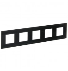 SKANDY Рамка 5-местная SK-F25G стекло графит   SK-M52-G-K53  IEK