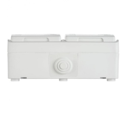 FORS Розетка 2-я с з/к/ш О/У 16А IP54 РСб22-3-ФБ Белый  ERS22-K01-16-54-DC  IEK