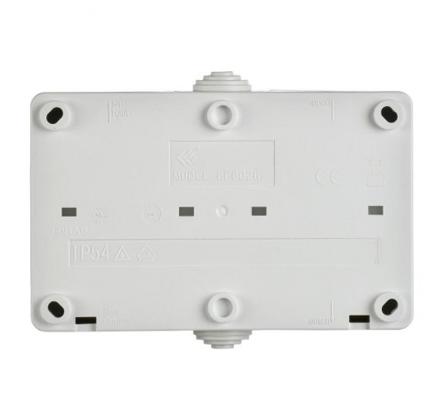 FORS Розетка 2-я с з/к/ш О/У 16А IP54 РСб22-3-ФБ Белый  ERS22-K01-16-54-DC  IEK