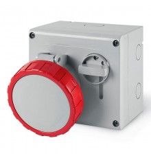 Розетка наружной уст. с мех-ой блокировкой и верхним расположением разъема IP67 32А 3P+E+N 400В  DIS5053287  DKC