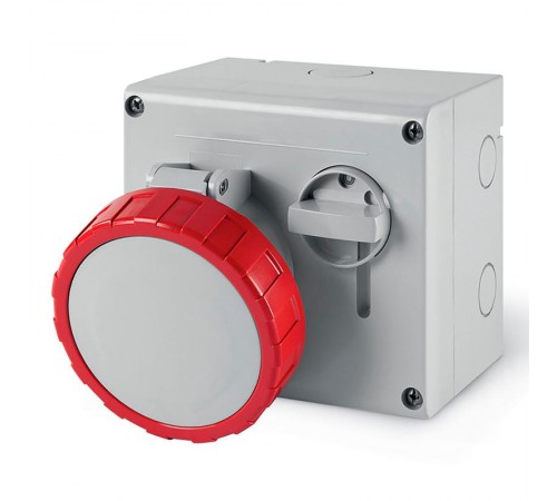 Розетка наружной уст. с мех-ой блокировкой и верхним расположением разъема IP67 32А 3P+E+N 400В  DIS5053287  DKC
