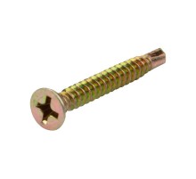 Саморез оконный KRANZ сверло, 3.9х25, желтый цинк, короб (500 шт./уп.) KR-01-3722-004  Kranz