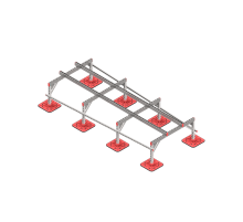 Опорная конструкция для установки оборудования TECHNORAPTOR FOOT 1200х3000 тип 3  KM-TR-F-SSEI-1200-3000-3  КМ - профиль