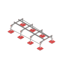 Опорная конструкция для установки оборудования TECHNORAPTOR FOOT 1200х3000 тип 3  KM-TR-F-SSEI-1200-3000-3  КМ - профиль