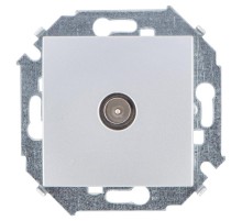Simon 15 Алюминий Розетка TV одиночная, винт. зажим  1591475-033  Simon