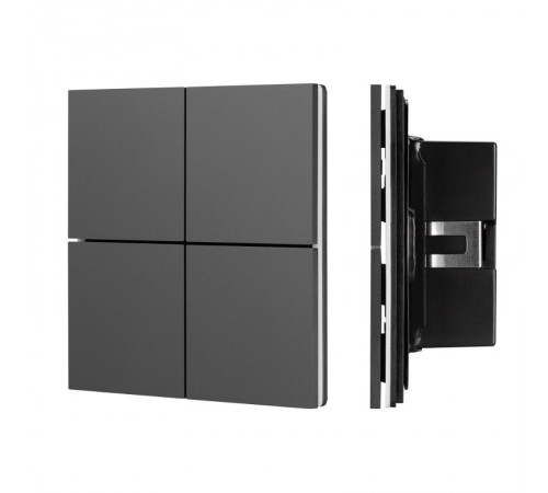 INTELLIGENT ARLIGHT Кнопочная панель KNX-304-23-IN Black (BUS, Frameless) (IARL, IP20 Металл, 2 года)  039663  Arlight