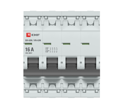 Выключатель нагрузки 4P 16А ВН-63N PROxima S63416  EKF