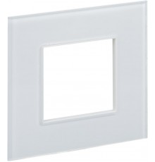 SKANDY Рамка 1-местная SK-F21W стекло арктический белый   SK-M12-G-K01  IEK
