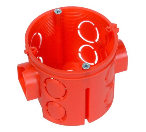 Коробка установочная углубленная безгалогенная (HF) 68х62 с саморезами (140шт/кор) IP20  80-0510С  Промрукав