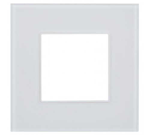 SKANDY Рамка 1-местная SK-F21W стекло арктический белый   SK-M12-G-K01  IEK