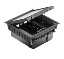 Лючок GES9-3B U (универсальный) 12xModul45 (для 3xUT4, PC/ABS, черный)  7405093  OBO Bettermann