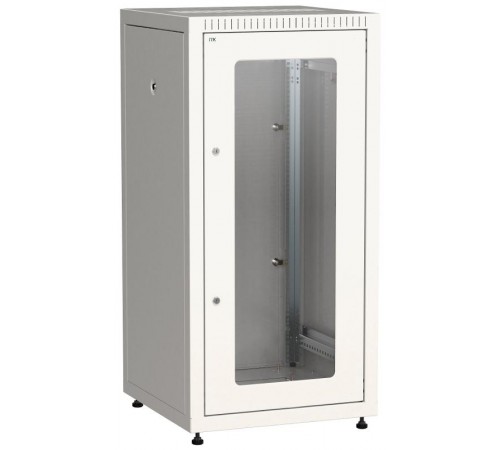 Шкаф LINEA E 24U 600х600мм двери 2шт стек. и метал. сер.  LE35-24U66-GM  ITK