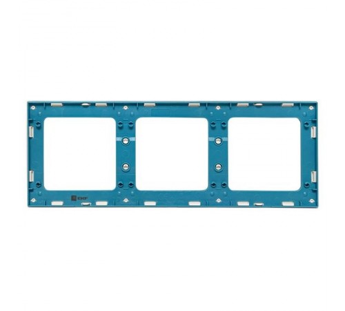 Стокгольм Рамка 3-местная белая с линией цвета синий EKF PROxima  EAM-G-304-30  EKF