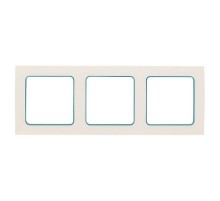 Стокгольм Рамка 3-местная белая с линией цвета синий EKF PROxima  EAM-G-304-30  EKF