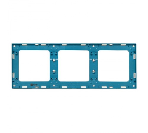 Стокгольм Рамка 3-местная белая с линией цвета синий EKF PROxima  EAM-G-304-30  EKF