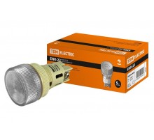 Лампа ENR-22 сигнальная d22мм белый неон/230В цилиндр   SQ0702-0041  TDM