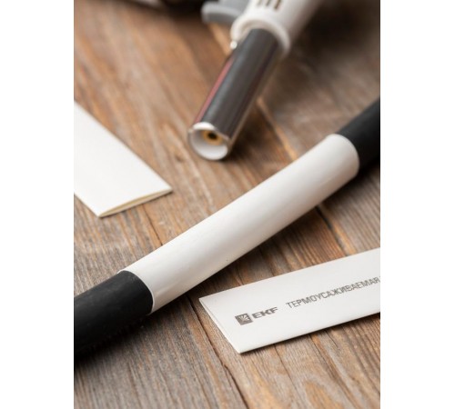 Термоусаживаемая трубка ТУТ нг 20/10 белая EKF PROxima  tut-20-w-1m  EKF