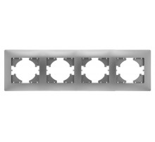 Bravo РАМКА 4-местная, цвет серебро.  С1040-004  GUSI Electric