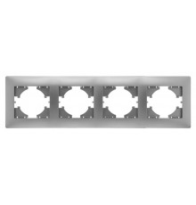 Bravo РАМКА 4-местная, цвет серебро.  С1040-004  GUSI Electric