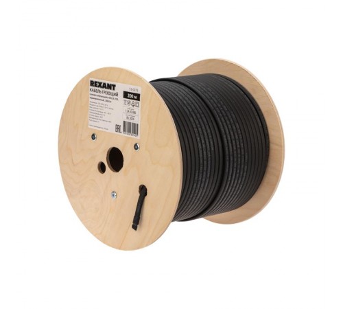 Кабель греющий (нагревательный) саморегулирующийся SRL16-2CR, экранированный, 16Вт/м, 0,9мм2/105м, 200м  51-0275  REXANT