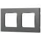 Рамка для розеток и выключателей  Серия 12 12-5202-12 на 2 поста, Классик, графит  Б0067759  ЭРА