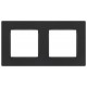 Рамка для розеток и выключателей  Серия 12 12-5202-12 на 2 поста, Классик, графит  Б0067759  ЭРА
