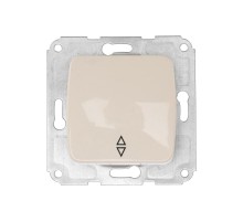 DEA Переключатель 1кл прох. с/у 10А мех. Беж  KR-78-0235  Kranz