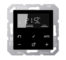 Комнатный контроллер с дисплеем "стандарт"(механизм+накладка); черный; A500 TRDA1790SW Jung