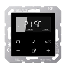 Комнатный контроллер с дисплеем "стандарт"(механизм+накладка); черный; A500 TRDA1790SW Jung