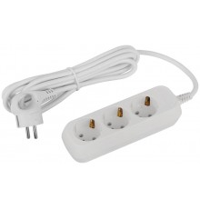 Удлинитель электрический ЭРА UDL-16-330-E Greenline 3 розетки с заземлением 3м ПВС 3x1мм2   Б0064970  ЭРА