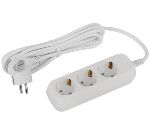 Удлинитель электрический ЭРА UDL-16-330-E Greenline 3 розетки с заземлением 3м ПВС 3x1мм2   Б0064970  ЭРА