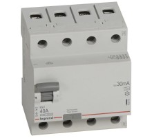 Выключатель дифференциальный (УЗО) RX3 4п 40А 30мА тип A  402075  Legrand