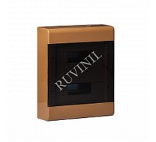 Щиток тусо о/п на 24 мод. с двер. 370х302х95мм (коричневый)  68324К  Рувинил