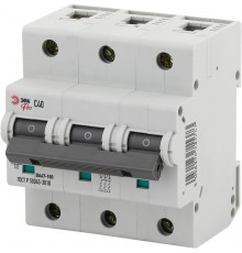 Выключатель автоматический трехполюсный NO-902-282 ВА47-100 3Р 40А 10 кА кривая С (4/40/960) Pro  Б0048872  ЭРА