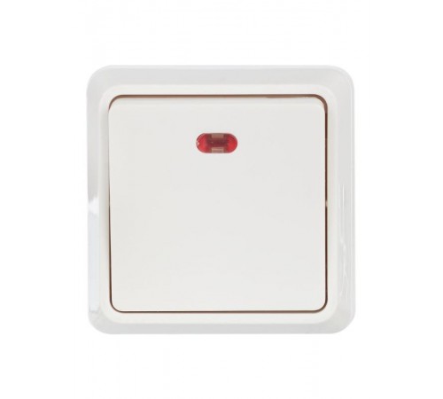 ОКТАВА белый Выключатель 1-клавишный с индикацией О/У 10А ВС20-1-1-ОБ EVO11-K01-10-DC  GENERICA