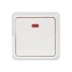 ОКТАВА белый Выключатель 1-клавишный с индикацией О/У 10А ВС20-1-1-ОБ EVO11-K01-10-DC  GENERICA