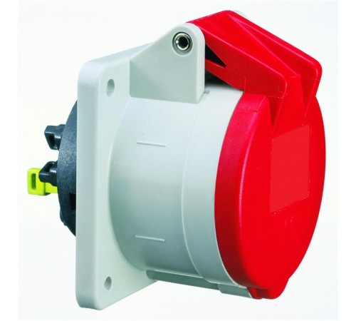 Розетка панельная прямая 16A 5p 400V 6h IP44 фланец 70 x 70 x 4 QC I 13895-Bals I Bals