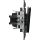 Valena ALLURE DIY Антрацит Выключатель 2-х клавишный 10А 250В  752915  Legrand
