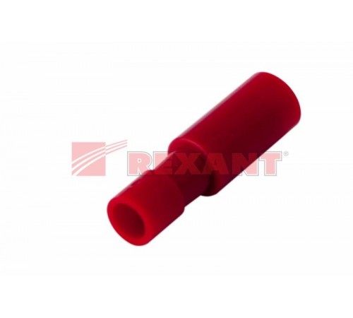 Разъем штекерный полностью изолированный гнездо 4 мм 0.5-1.5 мм (РШПи-м 1.5-4/РШИм 1,25-5-4) красный  08-0261  REXANT