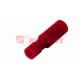 Разъем штекерный полностью изолированный гнездо 4 мм 0.5-1.5 мм (РШПи-м 1.5-4/РШИм 1,25-5-4) красный  08-0261  REXANT
