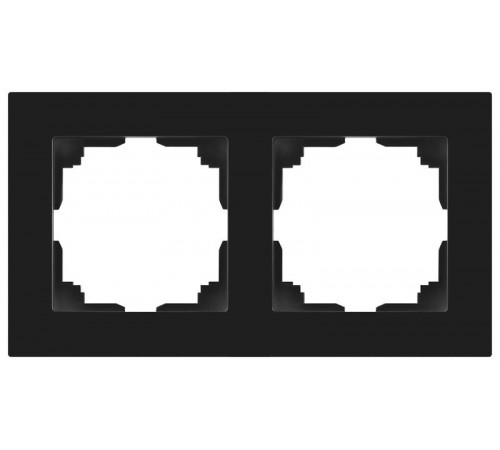 Рамка для розеток и выключателей Intro Accent 6-502-05 на 2 поста, СУ, антрацит  Б0063760  Intro