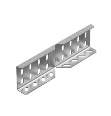 Соединитель боковой угловой к лоткам ПЛК высотой 110 мм, толщ. 1,5 мм, гор. цинк, 384717  СБУП-110-1,5-ГЦ   Ostec