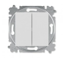 ABB Levit Серый / белый Переключатель и кнопка с перекидным контактом  3559H-A53445 16W  2CHH595345A6016  ABB