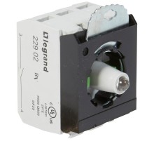 Osmoz Комплектующий блок для кнопок для комплектации с подсветкой под винт 230 В~ 2Н.О. белый 3 поста  023016  Legrand