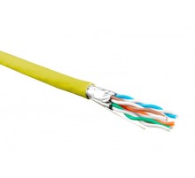 UFTP4-C6-S23-IN-LSZH-YL-500 (500 м) Кабель витая пара, экранир. U/FTP, кат. 6, 4 пары(23 AWG),одножил. (solid), LSZH, нг(А)-HF 445095  Hyperline