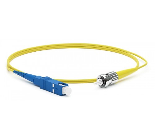 Патч-корд FC-S2-9-SC/UR-ST/UR-H-1M-LSZH-YL волоконно-оптический (шнур) SM 9/125 (OS2), SC/UPC-ST/UPC, 2.0 мм, simplex, LSZH, 1 м  247494  Hyperline