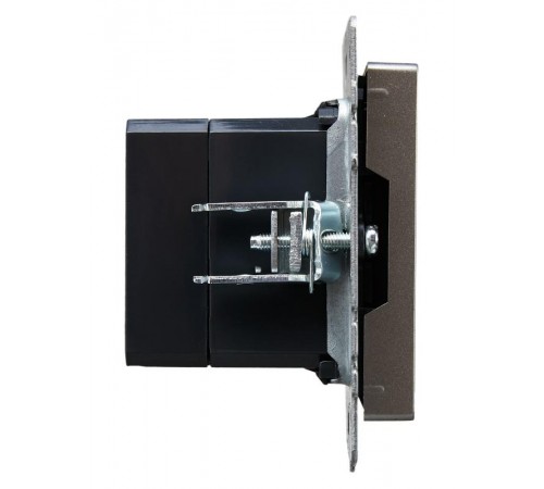 BRITE Розетка USB A+C 18Вт РЮ11-1-БрС сталь  BR-U22-018-K46  IEK